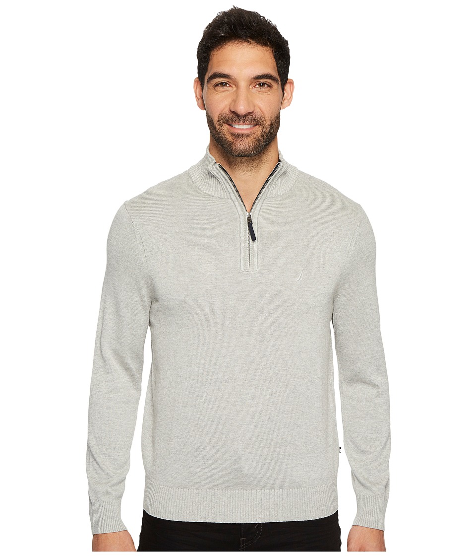 Nautica 12GG 1/4 Zip Jersey (Grey Heather) Men