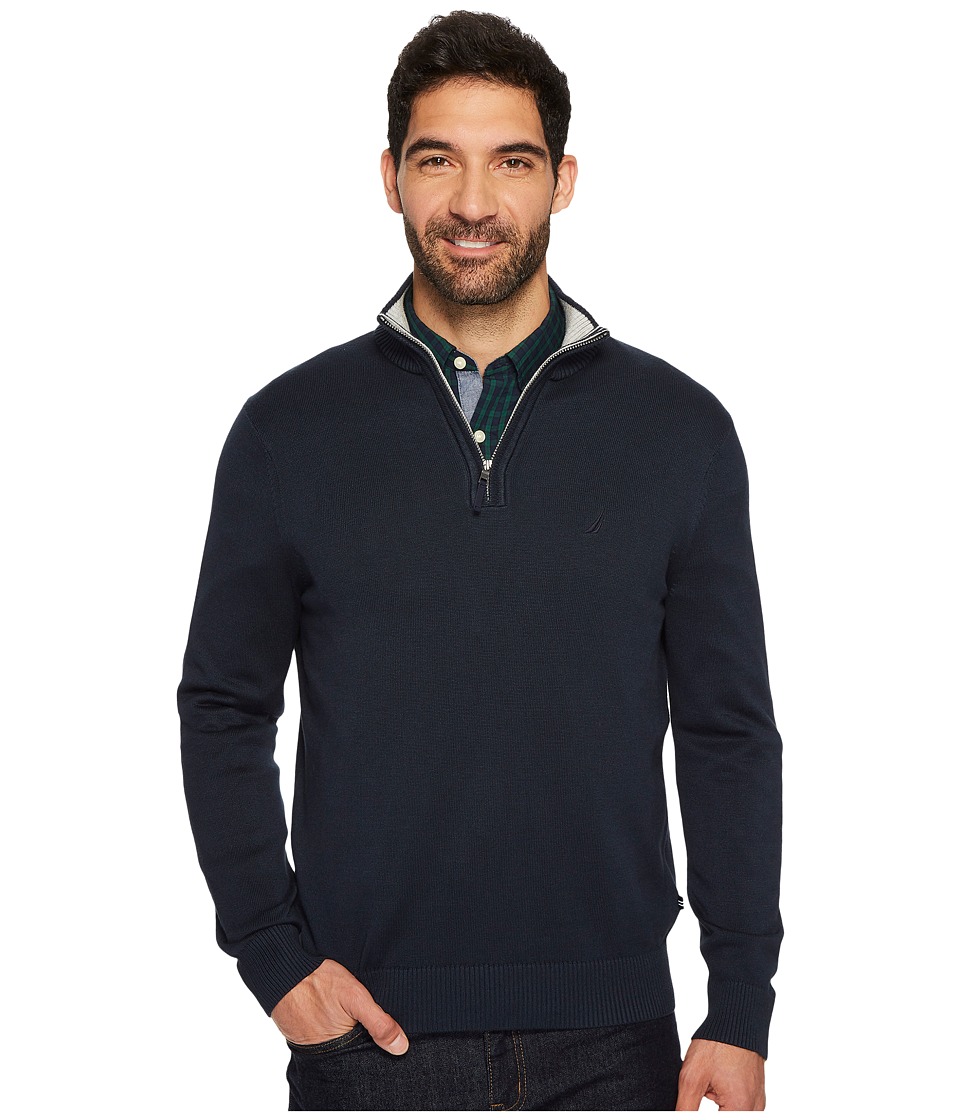 Nautica 12GG 1/4 Zip Jersey (True Navy) Men