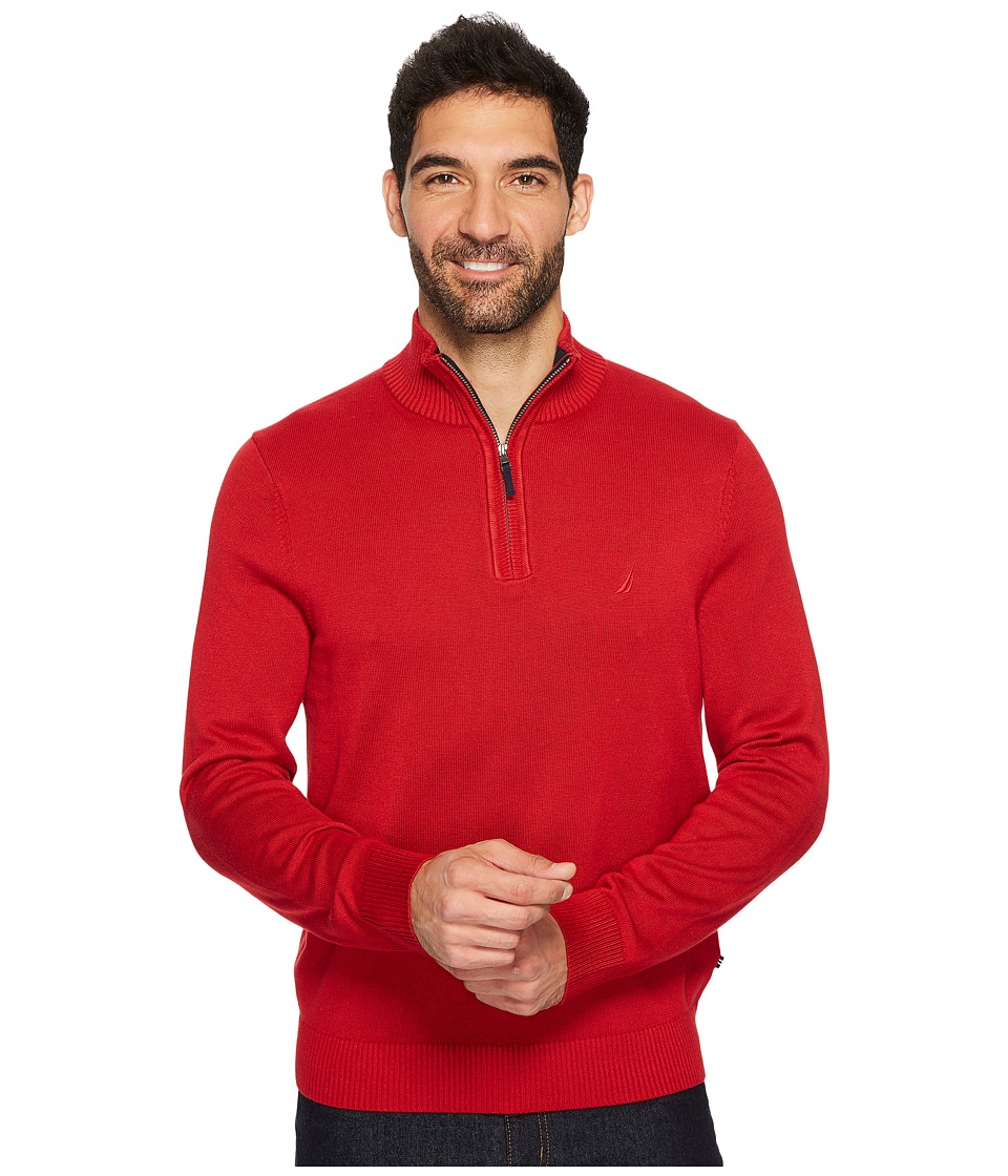 Nautica 12GG 1/4 Zip Jersey (Nautical Red) Men