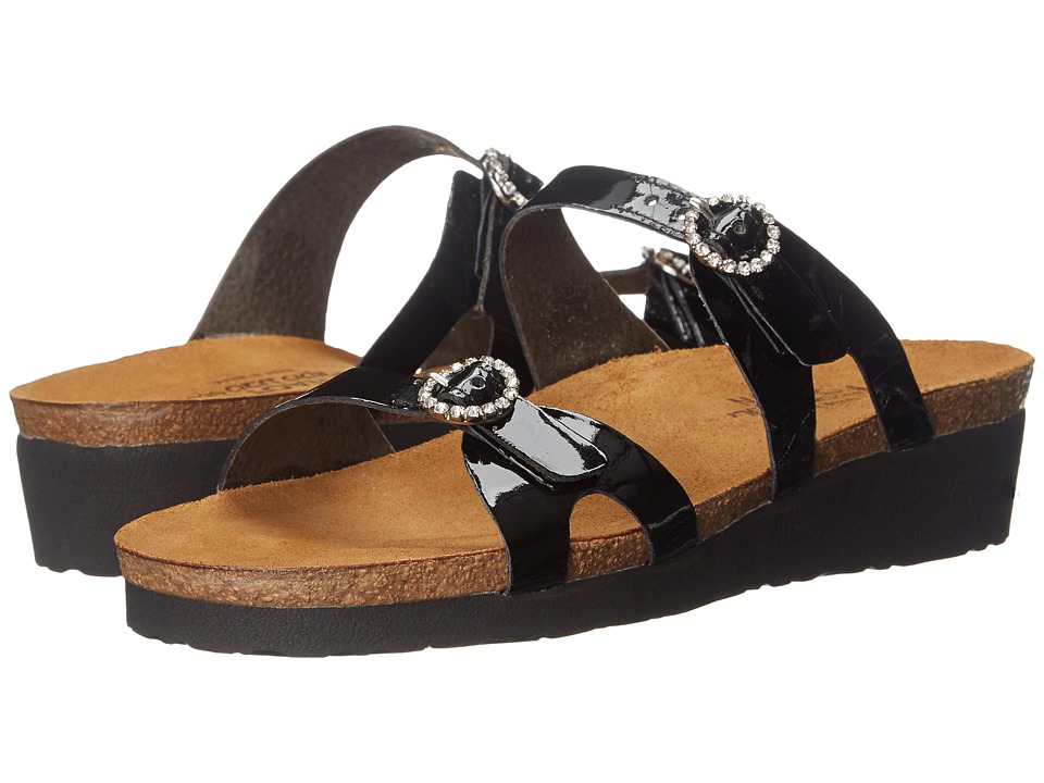 Naot Footwear Kate (Black Patent Leather) Sandals