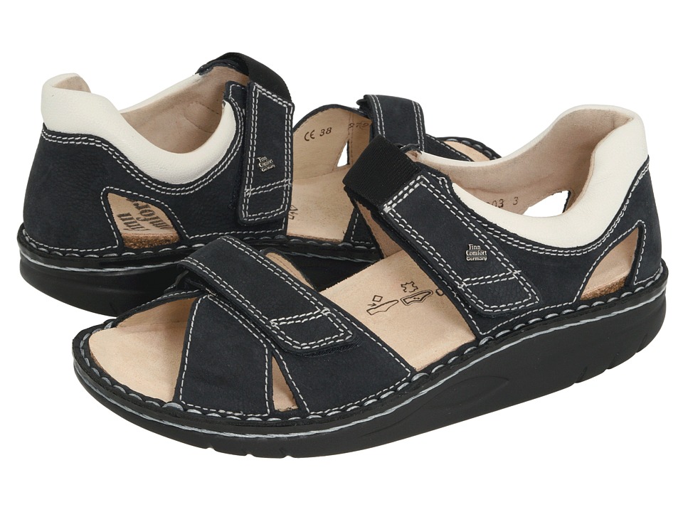 Finn Comfort Samara 1560 (Navy/Jasmin) Sandals