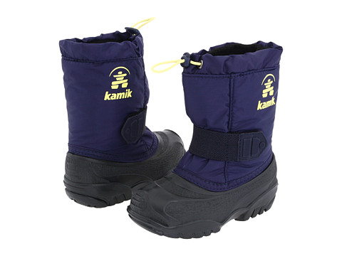 Kamik Kid's Tickle Infant Toddler Navy W Yellow Footwear Bottoms Pants