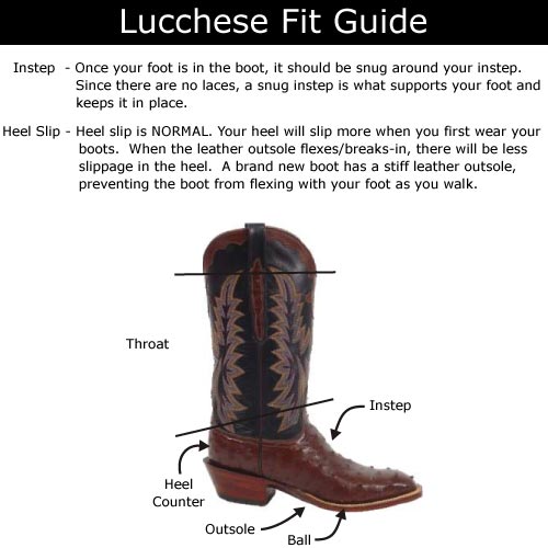 Lucchese Boots Size Chart