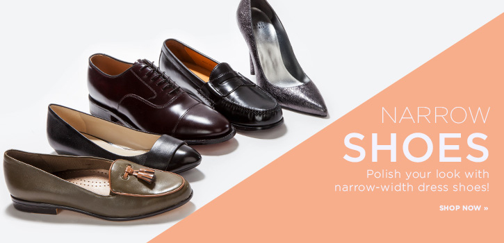 Narrow Shoes: Get free shipping on perfectly fitting narrow footwear!