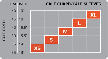2xu Calf Guards Size Chart