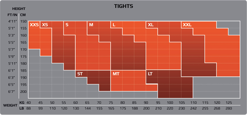 2xu Shirt Size Chart