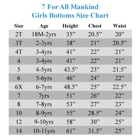 Lucky Brand Womens Jeans Size Chart