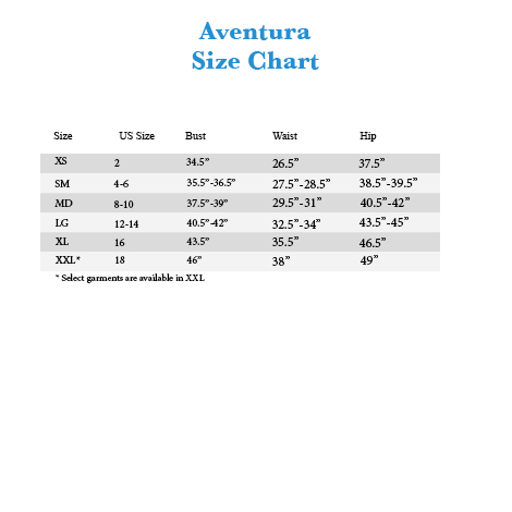 Aventura Size Chart