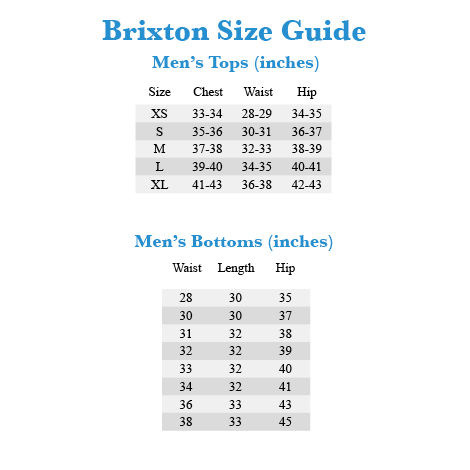 Brixton Hat Size Chart