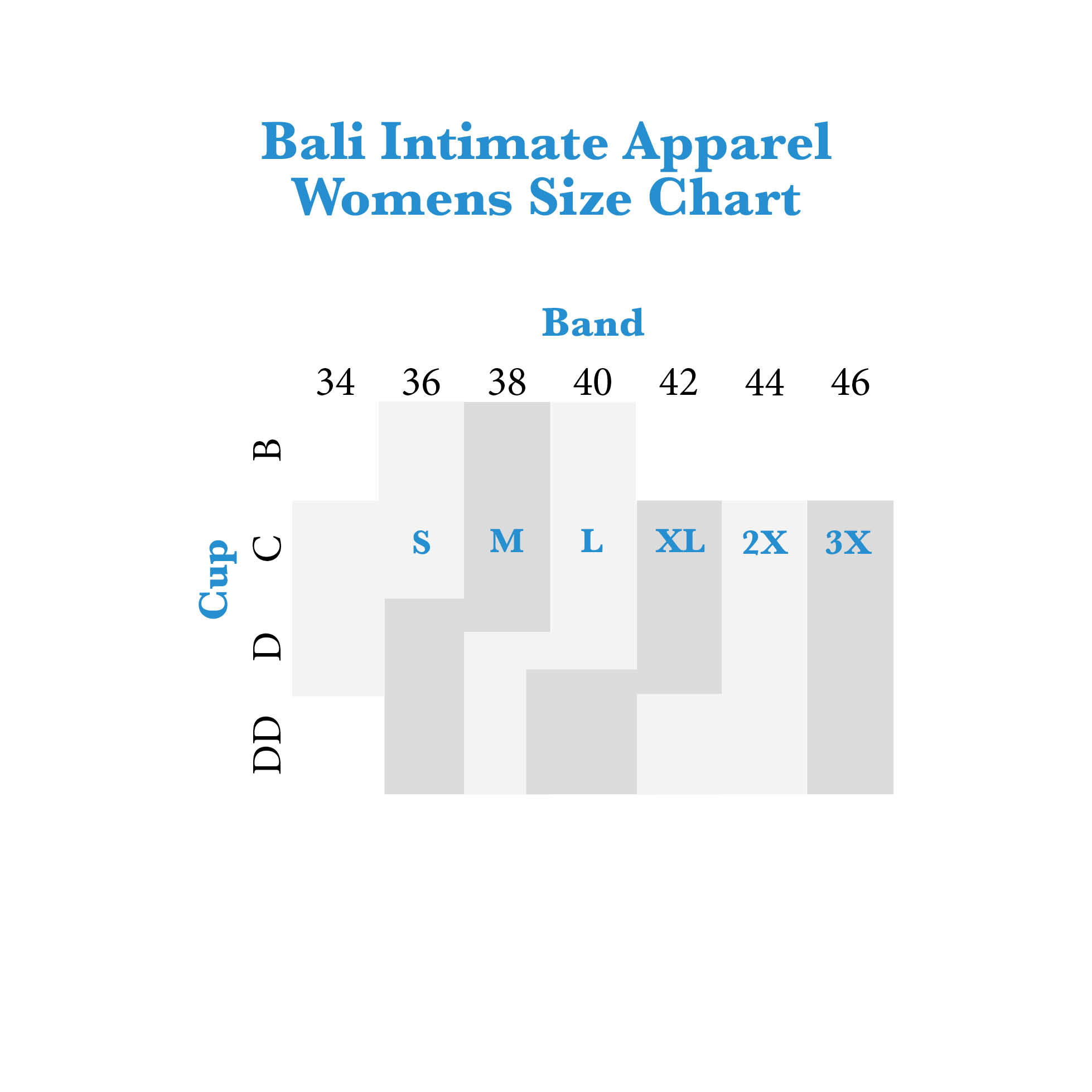 Bali Women S Size Chart