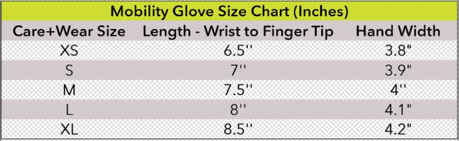 Seirus Glove Size Chart