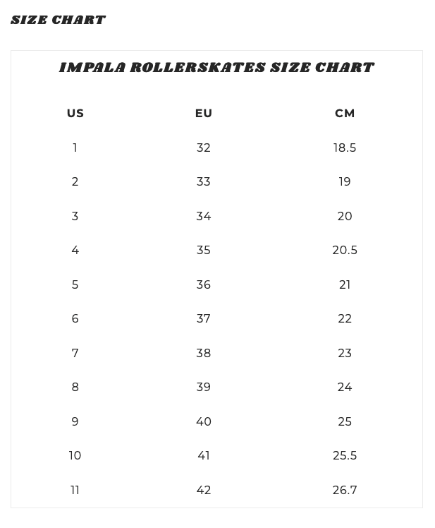 Impala Rollerskates Impala Quad Skate US Mens 6, Womens 8 Big Kid/Adult Black 8