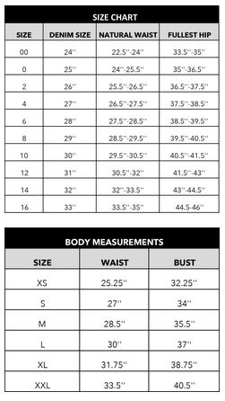 Liverpool Jeans Size Chart