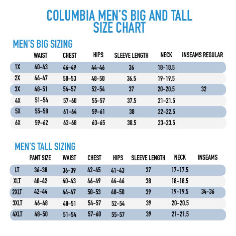 Xlt Size Chart