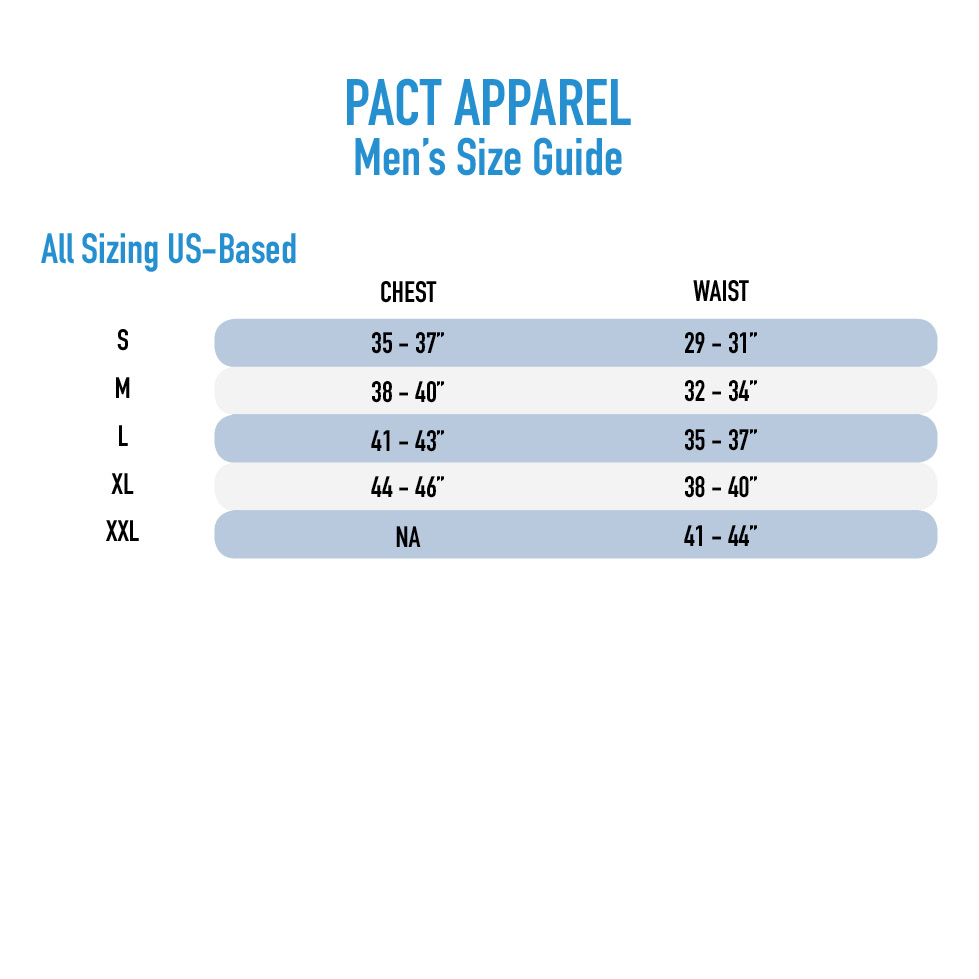 Pact Size Chart
