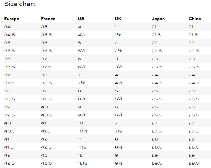 Massimo Matteo Size Chart