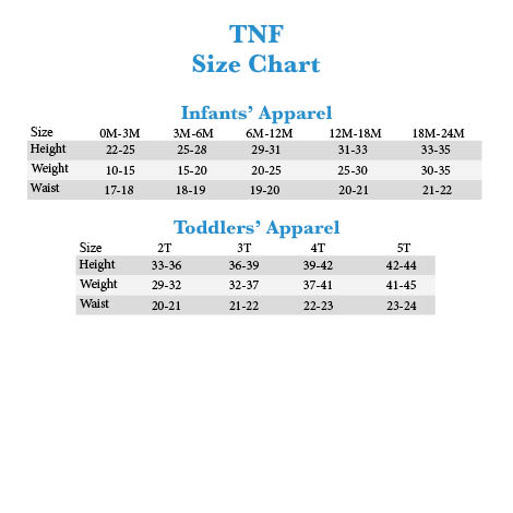 the north face junior sizing