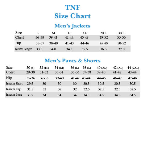 north face thermoball size guide