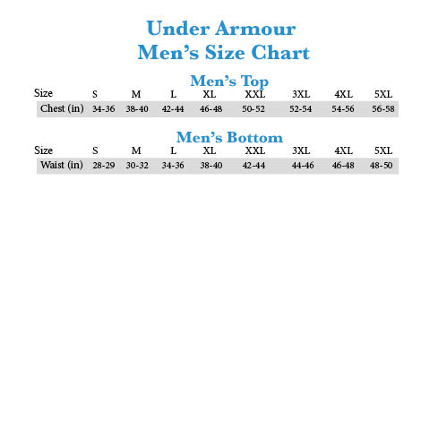 Under Armour Compression Size Chart