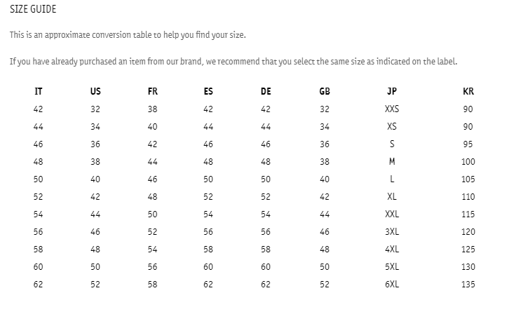 zappos size conversion