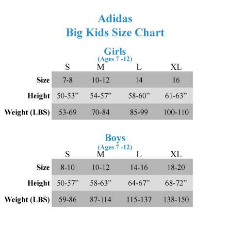 adidas kid size