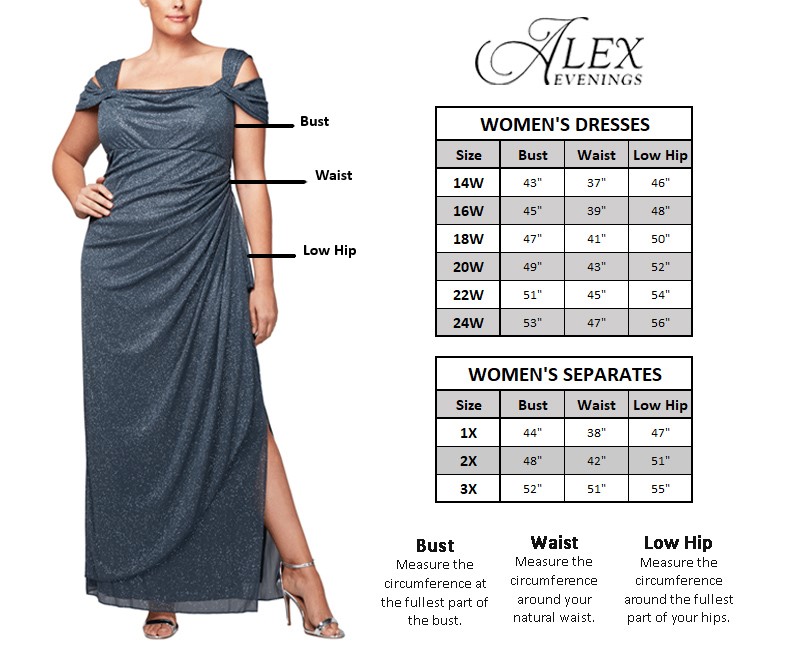 Ignite Evenings Size Chart