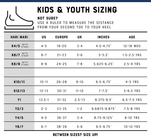 teva sizes