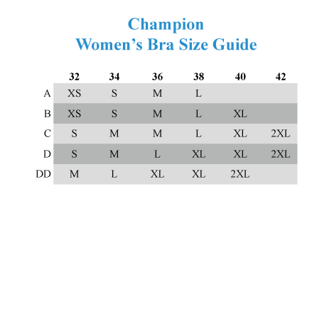 New Balance Sports Bra Size Chart