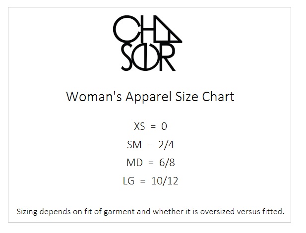 Chaser Size Chart