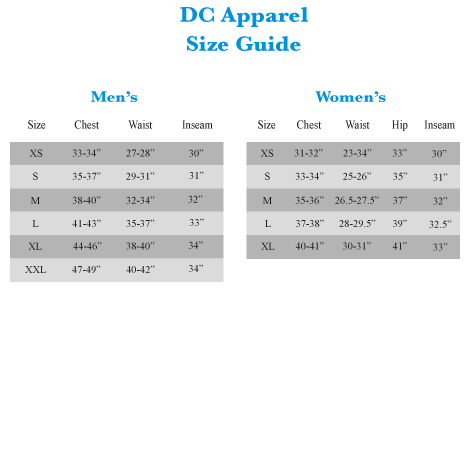 Dc Gloves Size Chart