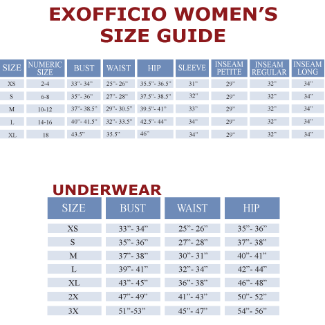 Women S Underpants Size Chart