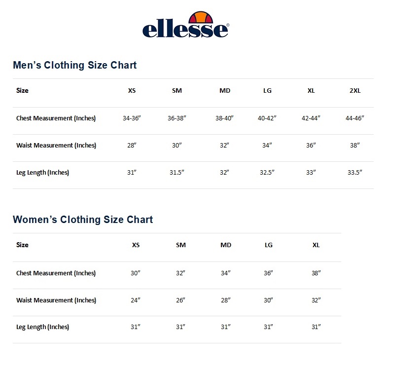ellesse sizing review