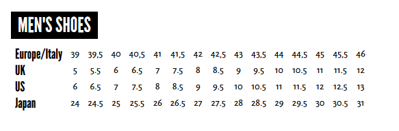 Giuseppe Zanotti Shoe Size Chart