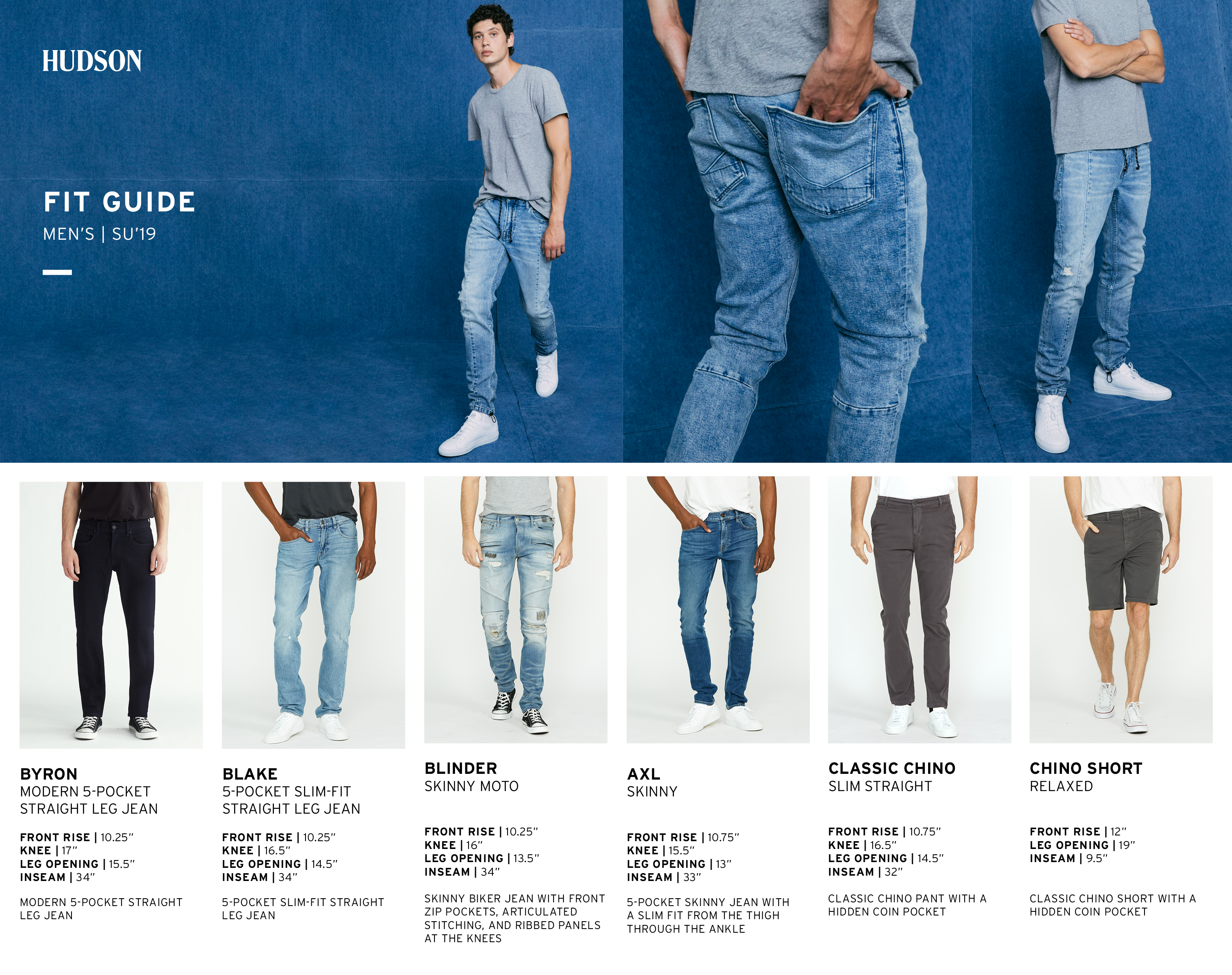 Hidden Jeans Size Chart