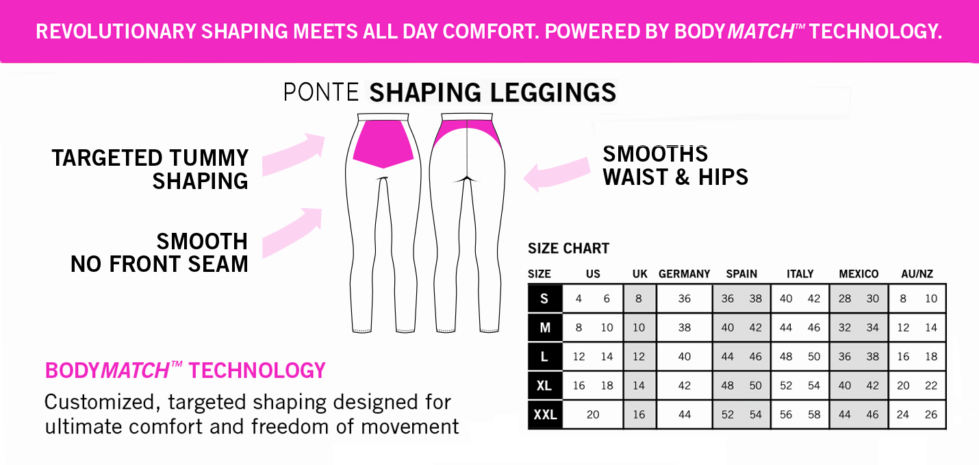 Hue Hosiery Size Chart