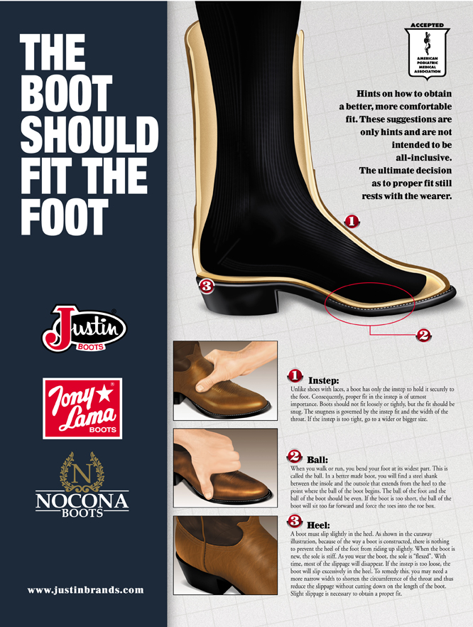 Cowboy Boot Fitting Chart