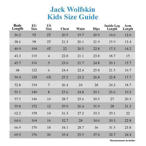 Jack Wolfskin Size Chart Womens