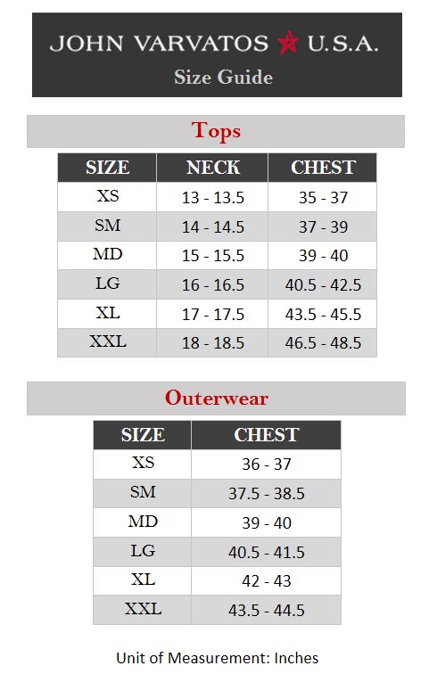 Mizzen And Main Size Chart
