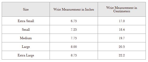 John Hardy Size Chart