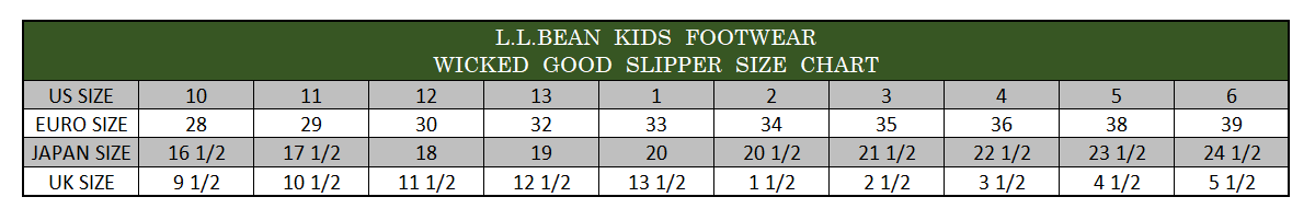 ll bean childrens slippers