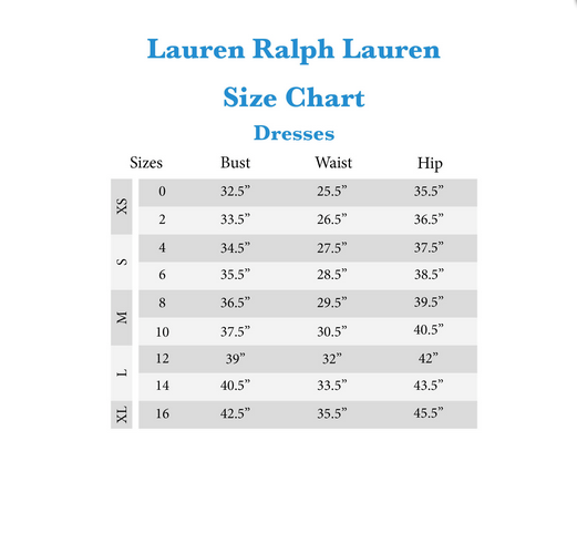 ralph lauren hoodie size chart