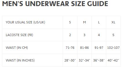 ralph lauren polo underwear size chart 