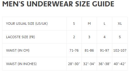 polo ralph lauren boxer size chart