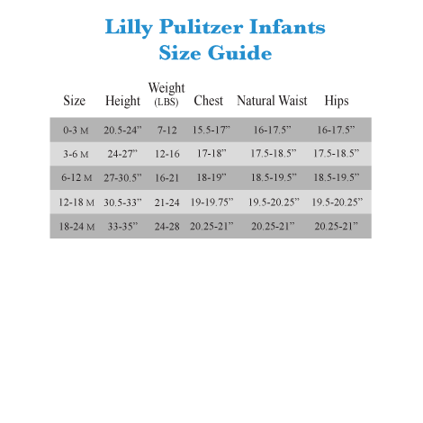 Lilly Pulitzer Size Chart Shorts