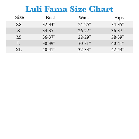 Luli Fama Size Chart