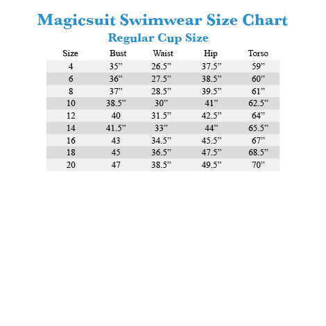 Magic Suit Swimwear Size Chart