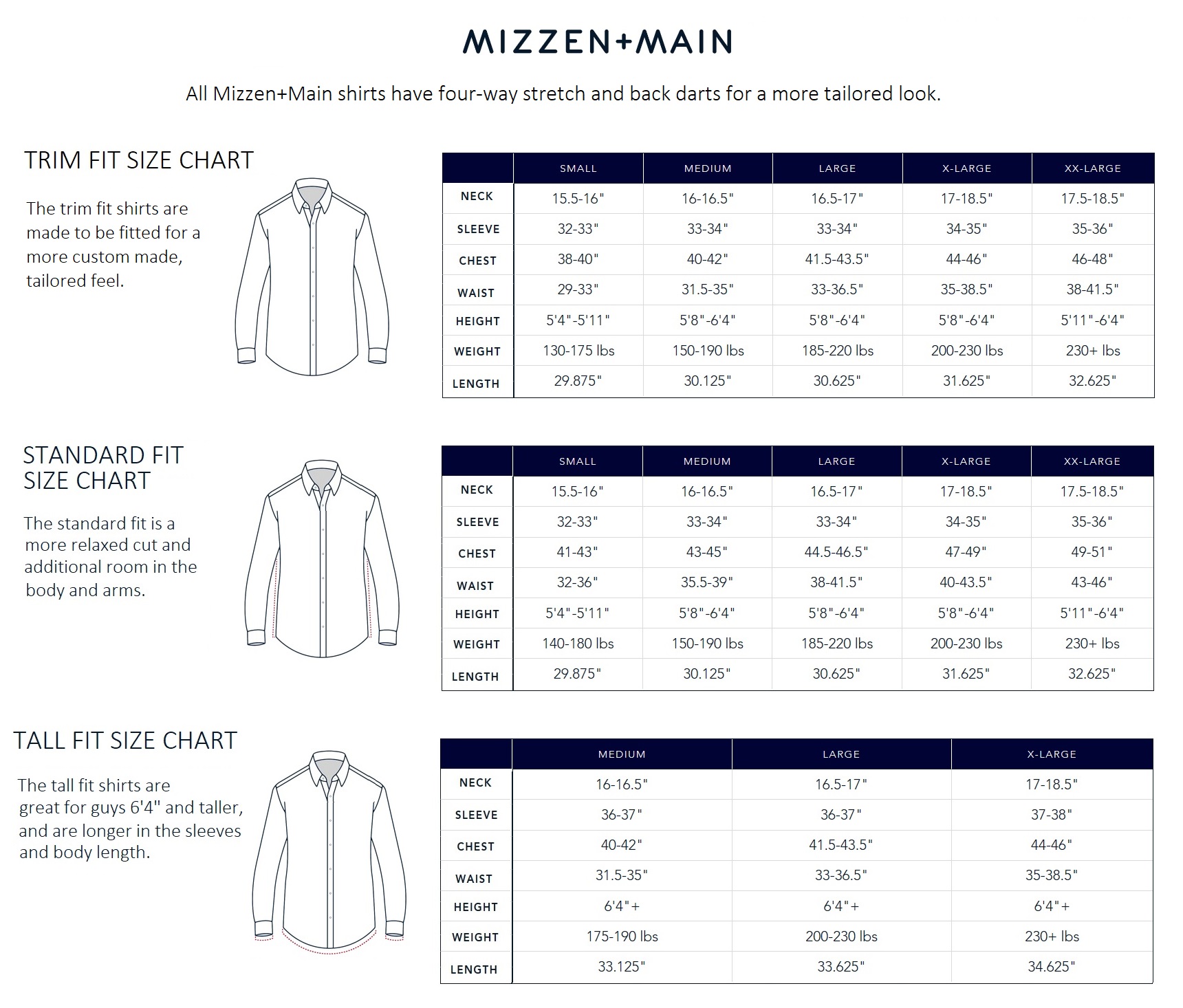 Mizzen And Main Size Chart