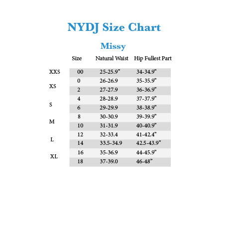 nydj sizing