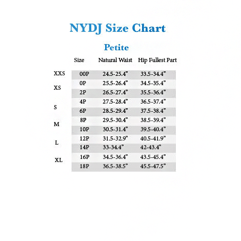 Nydj Size Chart Us