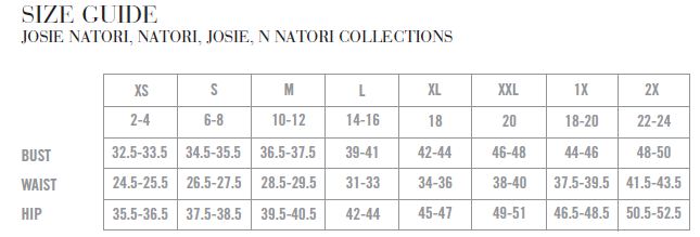 N Natori Size Chart